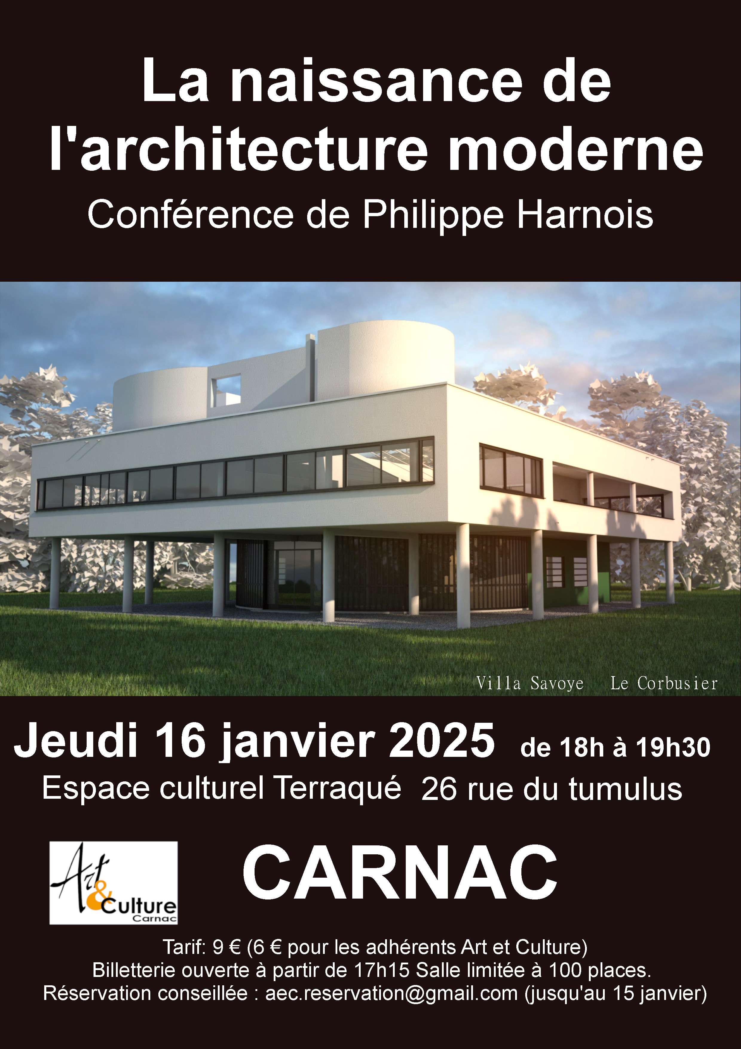 Conférence Art  « Naissance de l’Architecture moderne »