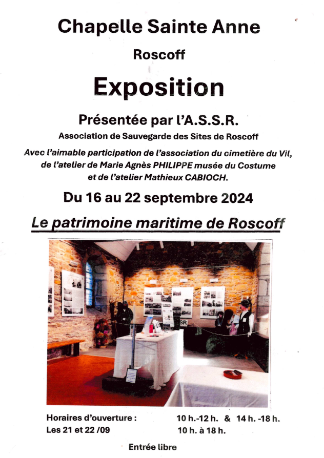 Exposition Patrimoine Maritime de Roscoff – Journées Européennes du Patrimoine